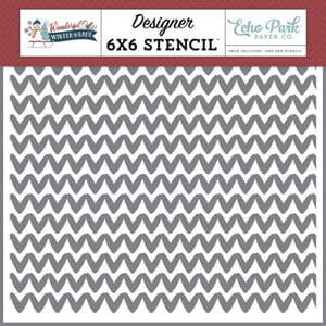Echo Park - Wonderful Winter Days Designer Stencil Warm Wove