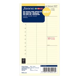 Filofax - Refill Personal 2027 Uke på 2 side