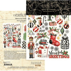 Graphic 45 - Merry-ful Greetings Rub-on Transfers
