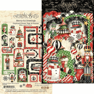 Graphic 45 - Merry-ful Greetings Chipboard Pieces, Tags & Fr