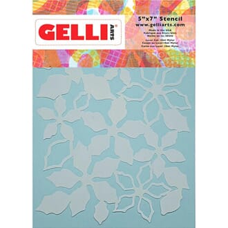 Gelli Arts - Poinsettia 5.25x7.25 Inch Stencil