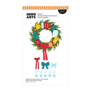 Hero Arts - Winter Wreath Accessories Home for Holidays dies