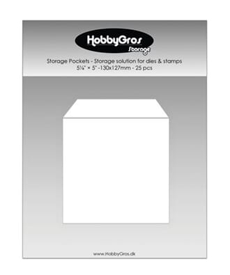 HobbyGros - Storage Pockets 130x127mm, 25 stk