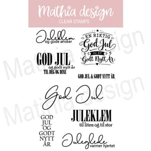 Mathia design - Juleklem clear stamps, str 10,2x15,3 cm