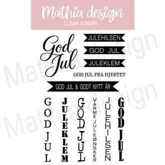 Mathia design - Banner jul clear stamps, str 10,2x15,3 cm