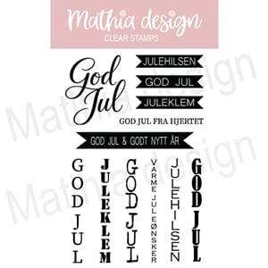 Mathia design - Banner jul clear stamps, str 10,2x15,3 cm