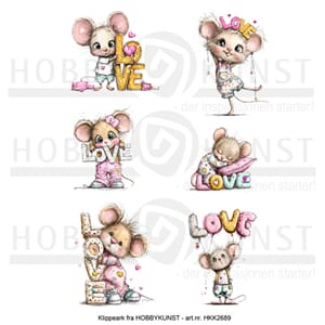 Klippeark - Love You, str A4, 6 motiver
