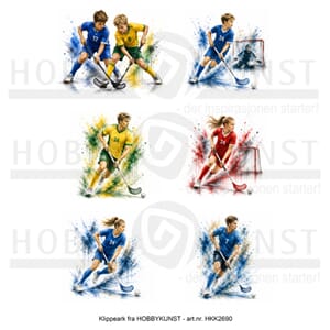 Klippeark - Innebandy, str A4, 6 motiver