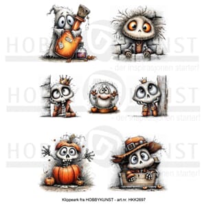 Klippeark - Happy Halloween, str A4, 6 motiver