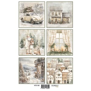 Reprint klippeark - Cozy Christmas Tags 2, str A4