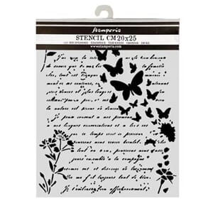 Stamperia - Flowers and Poems Thick Stencils 20x25cm Letter