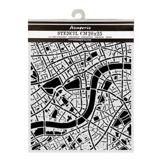 Stamperia - Our Way Thick Stencils 20x25cm Street Map