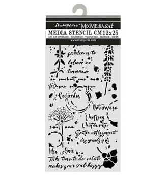Stamperia - Flowers and Poems Thick Stencils 12x25cm Flowers
