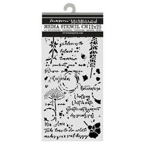 Stamperia - Flowers and Poems Thick Stencils 12x25cm Flowers