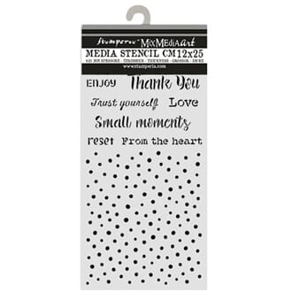 Stamperia - Cozy Family Thick Stencils 12x25cm Writings and