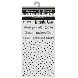 Stamperia - Cozy Family Thick Stencils 12x25cm Writings and