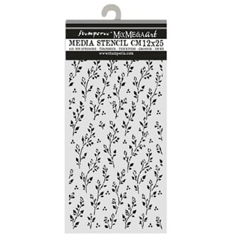 Stamperia - Cozy Family Thick Stencils 12x25cm Sprig Pattern