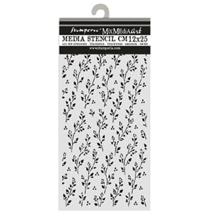 Stamperia - Cozy Family Thick Stencils 12x25cm Sprig Pattern
