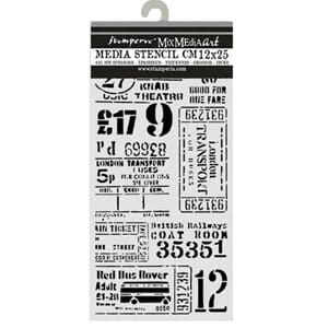 Stamperia - Our Way Thick Stencils 12x25cm Tickets
