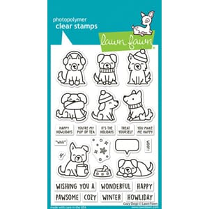 Lawn Fawn - Cozy Dogs Clear Stamps