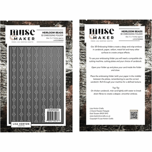 Lisa Horton -Heirloom Beads 5x7 Inch 3D Embossing Folder