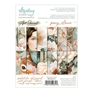 Mintay - Art Journal Paper Pad 6x8 Inch Peony Silence