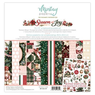 Mintay - Season of Joy 12x12 Inch Scrapbooking Paper Set