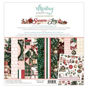 Mintay - Season of Joy 12x12 Inch Scrapbooking Paper Set