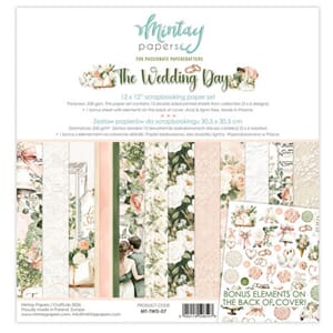 Mintay - The Wedding Day 12x12 Inch Scrapbooking Paper Set