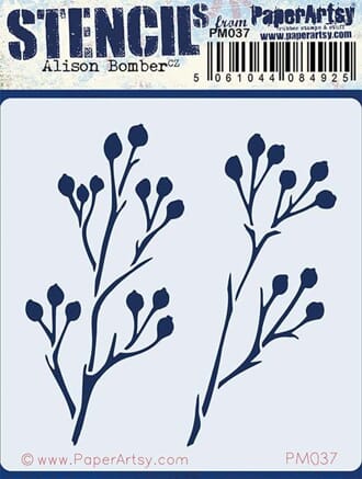 PaperArtsy - PA Mini Stencil 037 Alison Bomber
