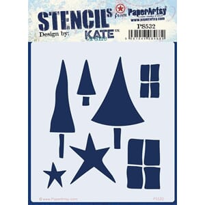 PaperArtsy - Stencil 532 by Kate Crane