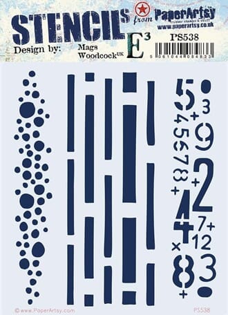 PaperArtsy - Stencil 538 by Mags Woodcock
