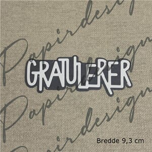 Papirdesign - Gratulerer 34 dies