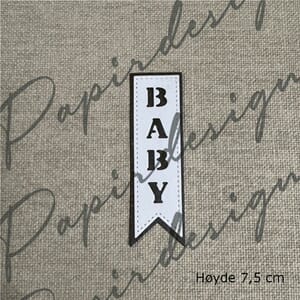 Papirdesign - Baby vimpel dies