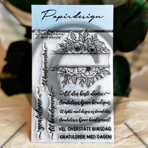 Papirdesign - Blomsterramme Clear Stamps