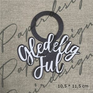 Papirdesign - Gledelig jul, flasketag dies