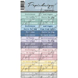Papirdesign - Gratulerer 13 klistremerker