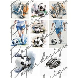 Papirdesign - Fotball 2 Motivark, str A4
