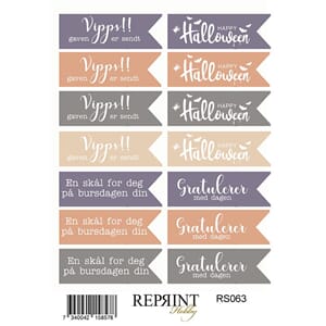 Reprint - Enchanted Halloween Text Collection Stickers