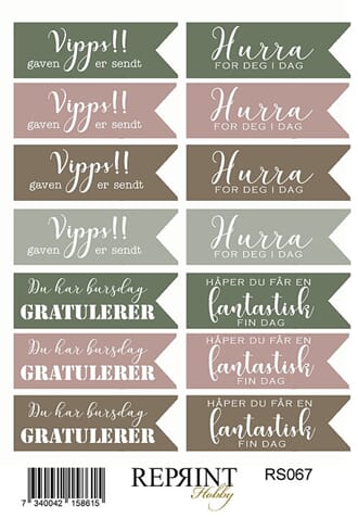 Reprint - Hidden Magic Text Collection Stickers