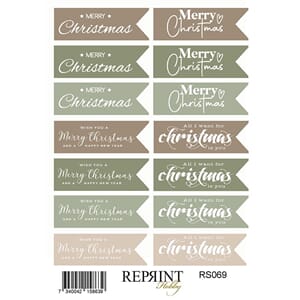 Reprint - Cozy Christmas Text Collection Stickers