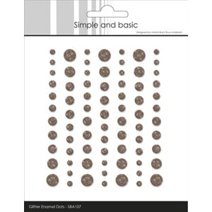 Simple and Basic - Coffee Glitter Enamel Dots