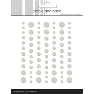 Simple and Basic - Beige Glitter Enamel Dots