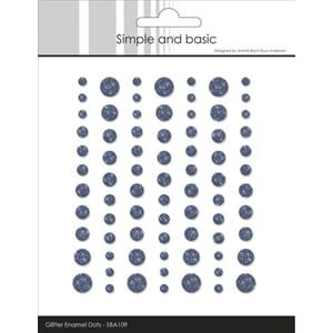 Simple and Basic - Navy Glitter Enamel Dots