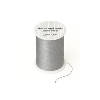 Simple and Basic - Metallic Thread Silver, str 0,5mmx45m