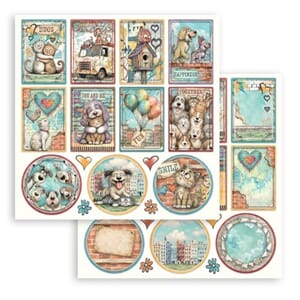 Stamperia: Cards and Rounds - Furry Friends 2