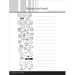 Simple and Basic - Lines & Icons A6+ Clear Stamp