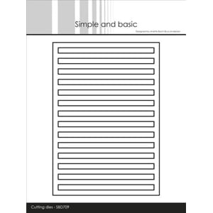 Simple and Basic - Rectangle Horizontal Striped Panel A6 Die
