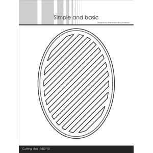 Simple and Basic - Oval Diagonal Striped Panel with Piercing