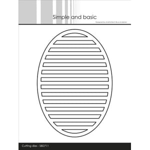 Simple and Basic - Oval Horizontal Striped Panel A6 Dies